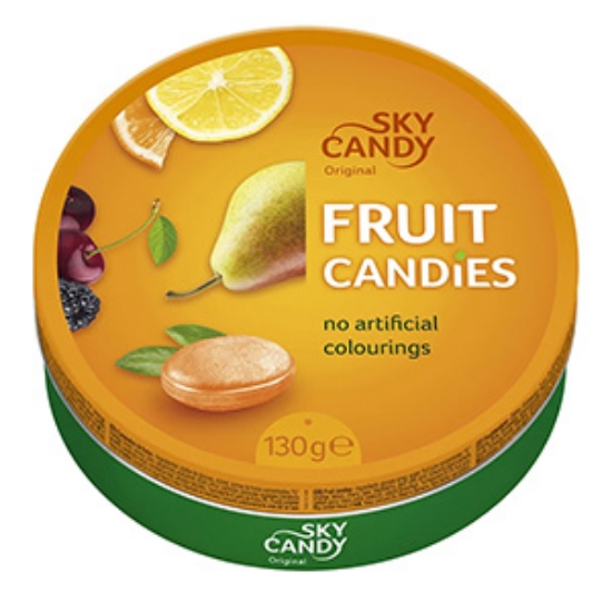 Picture of Sky Candy Travel Tins Fruit Sweets 130g x11